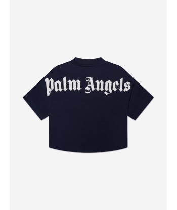 Palm Angels Boys Classic Overlogo T-Shirt in Navy Comparez et commandez 