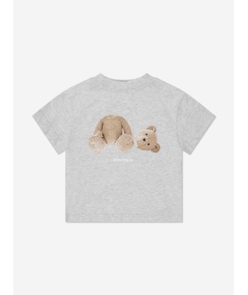 Palm Angels Boys Bear T-Shirt in Grey l'achat 