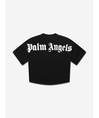 Palm Angels Boys Classic Logo T-Shirt in Black l'évolution des habitudes 