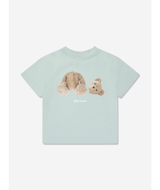 Palm Angels Boys Bear T-Shirt in Blue pas cheres