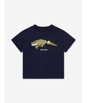 Palm Angels Boys Croco T-Shirt in Navy suggérées chez