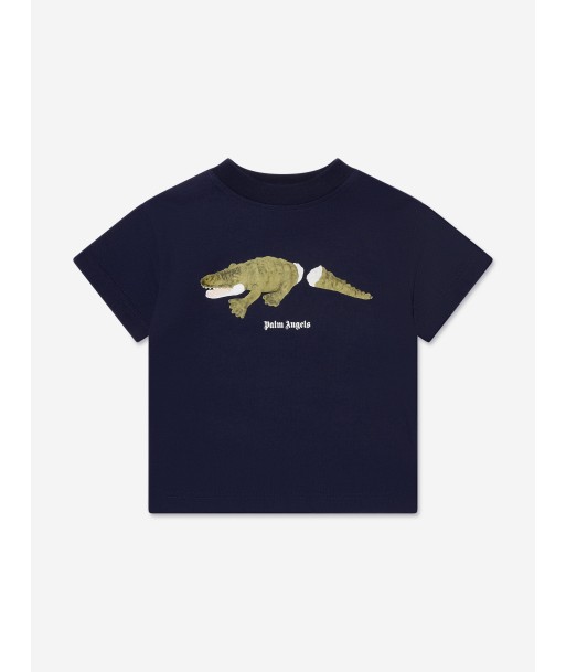 Palm Angels Boys Croco T-Shirt in Navy suggérées chez