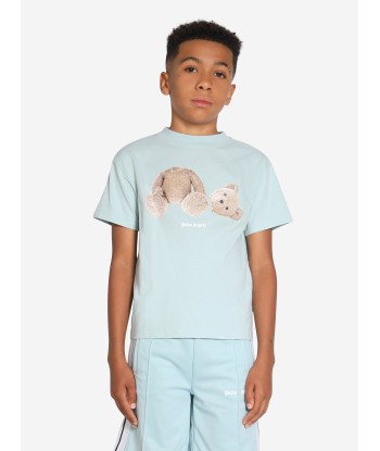 Palm Angels Boys Bear T-Shirt in Blue pas cheres