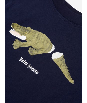 Palm Angels Boys Croco T-Shirt in Navy suggérées chez