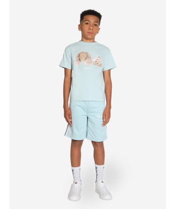 Palm Angels Boys Bear T-Shirt in Blue pas cheres