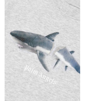 Palm Angels Boys Shark T-Shirt in Grey de l' environnement