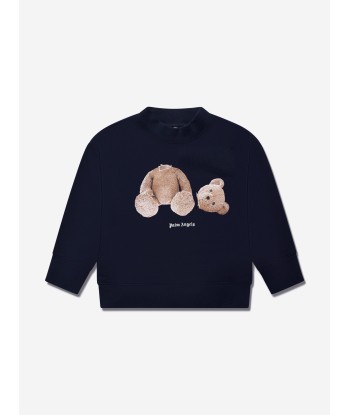 Palm Angels Boys Bear Sweatshirt in Navy est présent 