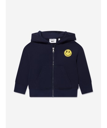 Palm Angels Boys PA Smiley Bear Zip Up Top in Navy plus qu'un jeu 