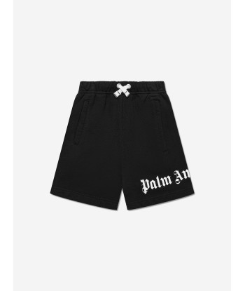 Palm Angels Boys Classic Overlogo Sweat Shorts in Black Vous souhaitez 