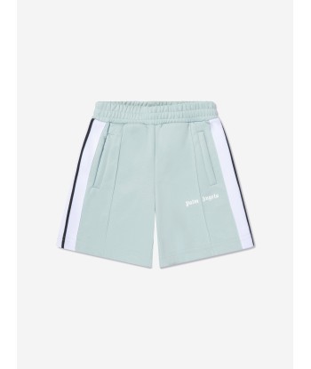 Palm Angels Boys Track Shorts in Blue de technologie