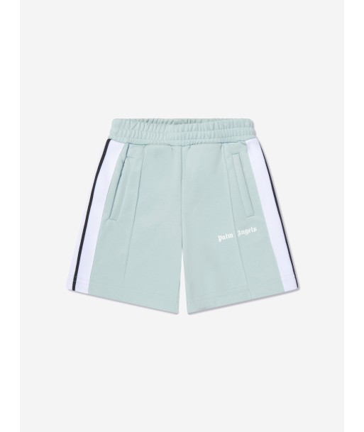 Palm Angels Boys Track Shorts in Blue de technologie