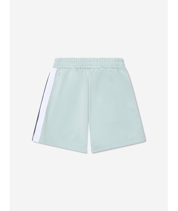 Palm Angels Boys Track Shorts in Blue de technologie