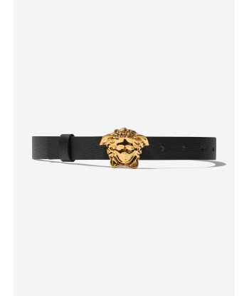 Versace Kids Leather Logo Buckle Belt le des métaux précieux