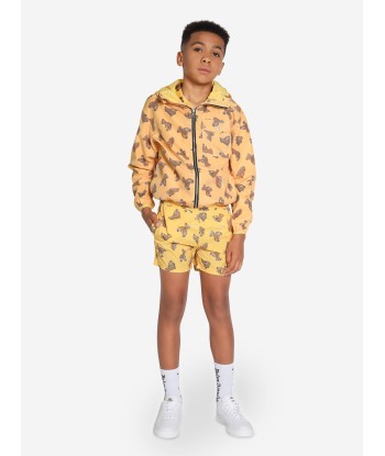 Palm Angels Boys AOP PA Bears Windbreaker in Yellow de l' environnement