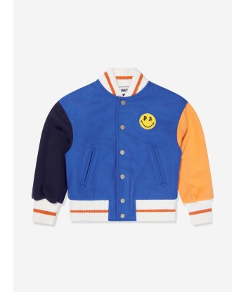 Palm Angels Boys Smiley Bear Varsity Jacket in Blue 2 - 3 jours ouvrés.