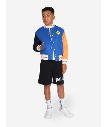 Palm Angels Boys Smiley Bear Varsity Jacket in Blue 2 - 3 jours ouvrés.