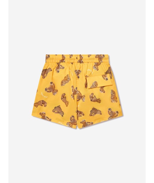 Palm Angels Boys AOP PA Bears Swim Shorts in Yellow commande en ligne