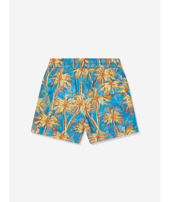 Palm Angels Boys AOP PA Palms Swim Shorts in Blue le des métaux précieux