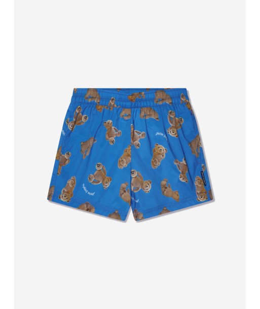 Palm Angels Boys AOP PA Bears Swim Shorts in Blue Comparez plus de prix