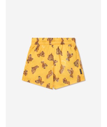 Palm Angels Boys AOP PA Bears Swim Shorts in Yellow commande en ligne