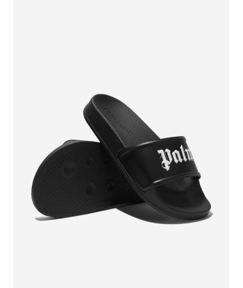 Palm Angels Kids Logo Sliders in Black vente chaude votre 