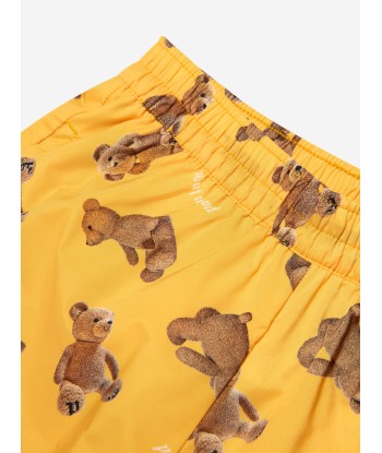 Palm Angels Boys AOP PA Bears Swim Shorts in Yellow commande en ligne