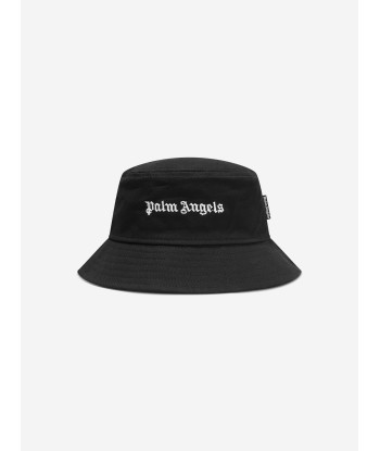 Palm Angels Boys Logo Bucket Hat in Black les ctes