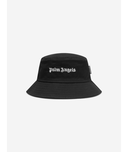 Palm Angels Boys Logo Bucket Hat in Black les ctes