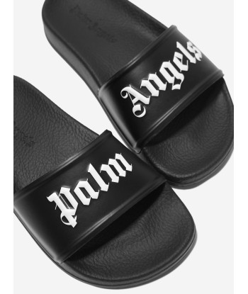 Palm Angels Kids Logo Sliders in Black vente chaude votre 