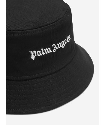 Palm Angels Boys Logo Bucket Hat in Black les ctes