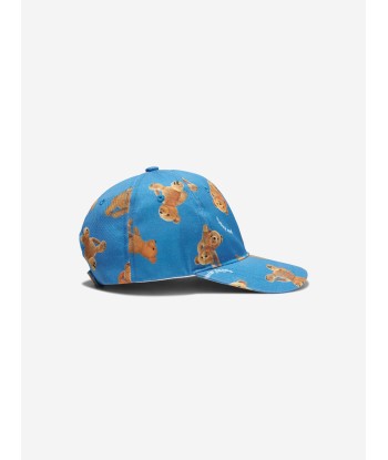 Palm Angels Boys AOP PA Bears Cap in Blue Vous souhaitez 