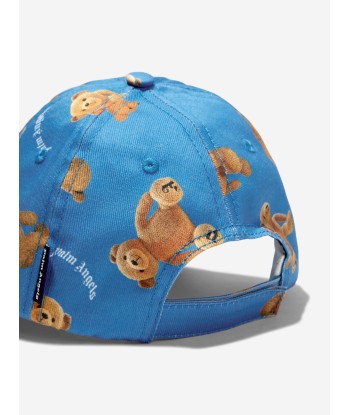 Palm Angels Boys AOP PA Bears Cap in Blue Vous souhaitez 