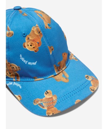 Palm Angels Boys AOP PA Bears Cap in Blue Vous souhaitez 