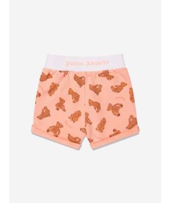 Palm Angels Baby AOP PA Bears Sweat Shorts in Peach l'évolution des habitudes 