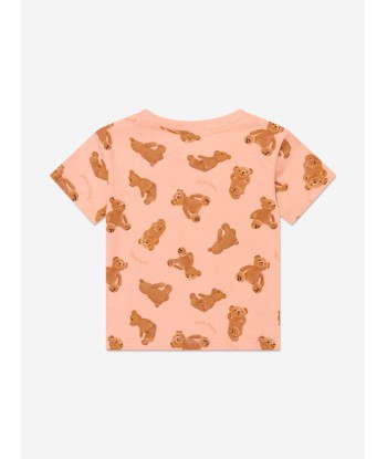 Palm Angels Baby AOP PA Bears T-Shirt in Peach Economisez 