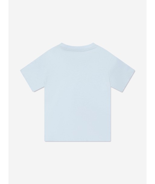 Palm Angels Baby Boys Curved Logo T-Shirt in Blue online