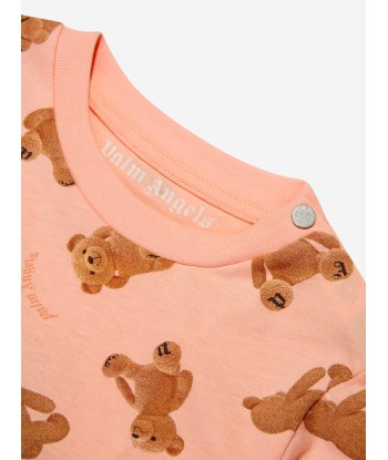 Palm Angels Baby AOP PA Bears T-Shirt in Peach Economisez 