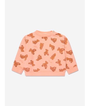 Palm Angels Baby AOP PA Bears Sweatshirt in Peach Comparez et commandez 