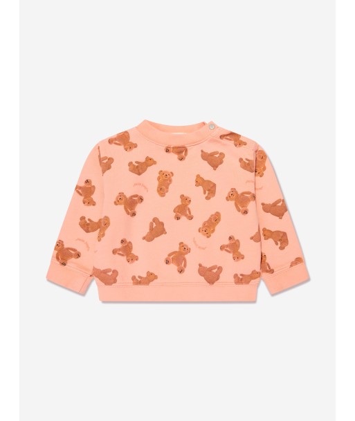 Palm Angels Baby AOP PA Bears Sweatshirt in Peach Comparez et commandez 