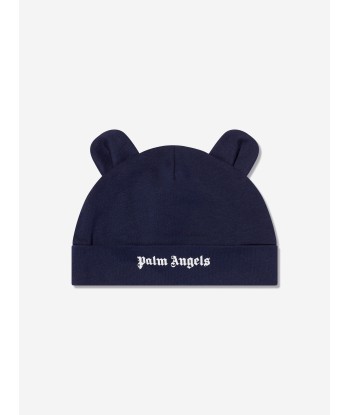 Palm Angels Baby Boys Logo Teddy Bear Beanie in Navy JUSQU'A -70%! 