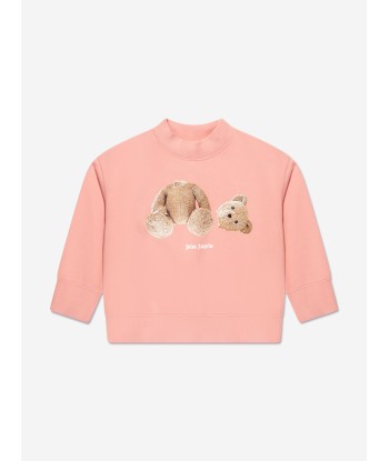 Palm Angels Girls Bear Sweatshirt in Pink chez Cornerstreet bien 