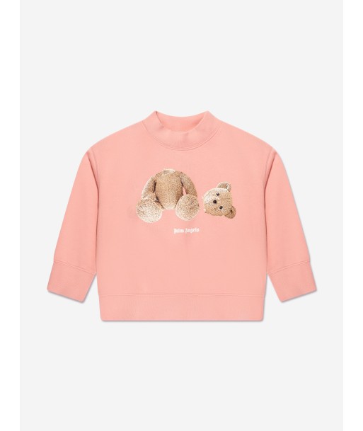 Palm Angels Girls Bear Sweatshirt in Pink chez Cornerstreet bien 