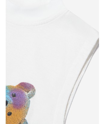 Palm Angels Girls POP PA Bear Tank Top in White d'Europe débarque