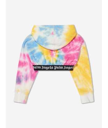 Palm Angels Girls AOP Tie Dye Cropped Hoodie in Multicolour 50-70% off 