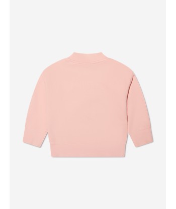 Palm Angels Girls Classic Curved Logo Sweatshirt in Pink JUSQU'A -70%! 