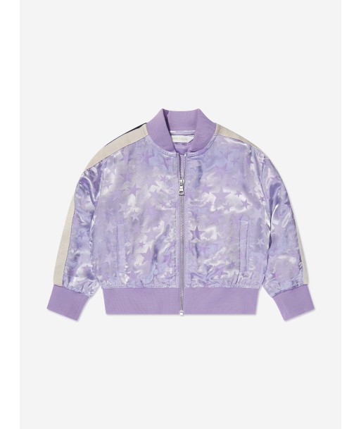 Palm Angels Girls Jacquard PA Stars Track Jacket in Lilac 2024