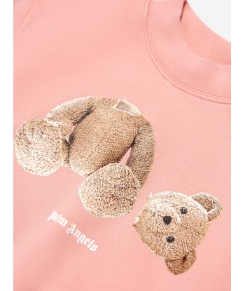 Palm Angels Girls Bear Sweatshirt in Pink chez Cornerstreet bien 