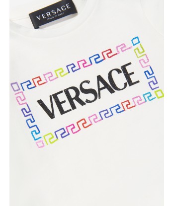 Versace Baby Girls Long Sleeve Logo T-Shirt la livraison gratuite