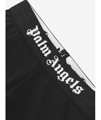 Palm Angels Girls Waistband Logo Cycling Shorts in Black suggérées chez