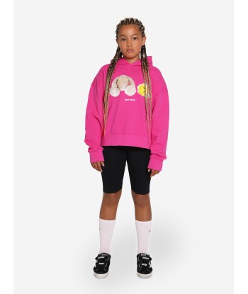 Palm Angels Girls PA Smiley Bear Hoodie in Pink Amélioration de cerveau avec